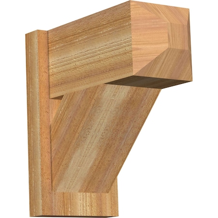 Ekena Millwork Traditional Craftsman Rough Sawn Outlooker, Western Red Cedar, 8"W x 16"D x 16"H OUT08X16X16TRA04RWR